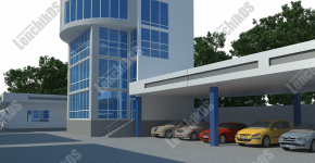 Разработка проекта архитектуры автосалона с административным корпусом