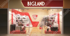 Разработка дизайна интерьера магазина "Мир сумок BigLand"