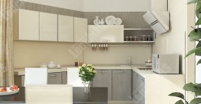 Дизайн-проект интерьера кухни в светлых тонах