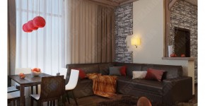 Дизайн интерьера гостиной в коричневых тонах